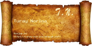 Turay Norina névjegykártya